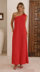 Hallie Maxi Dress - Red