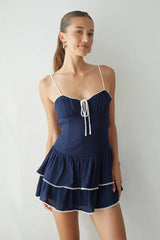 Fiorella Open Back Mini Dress