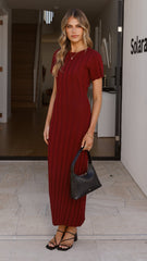 Mari Maxi Dress - Burgundy