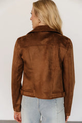 Marisa Faux Suede Jacket | Caramel