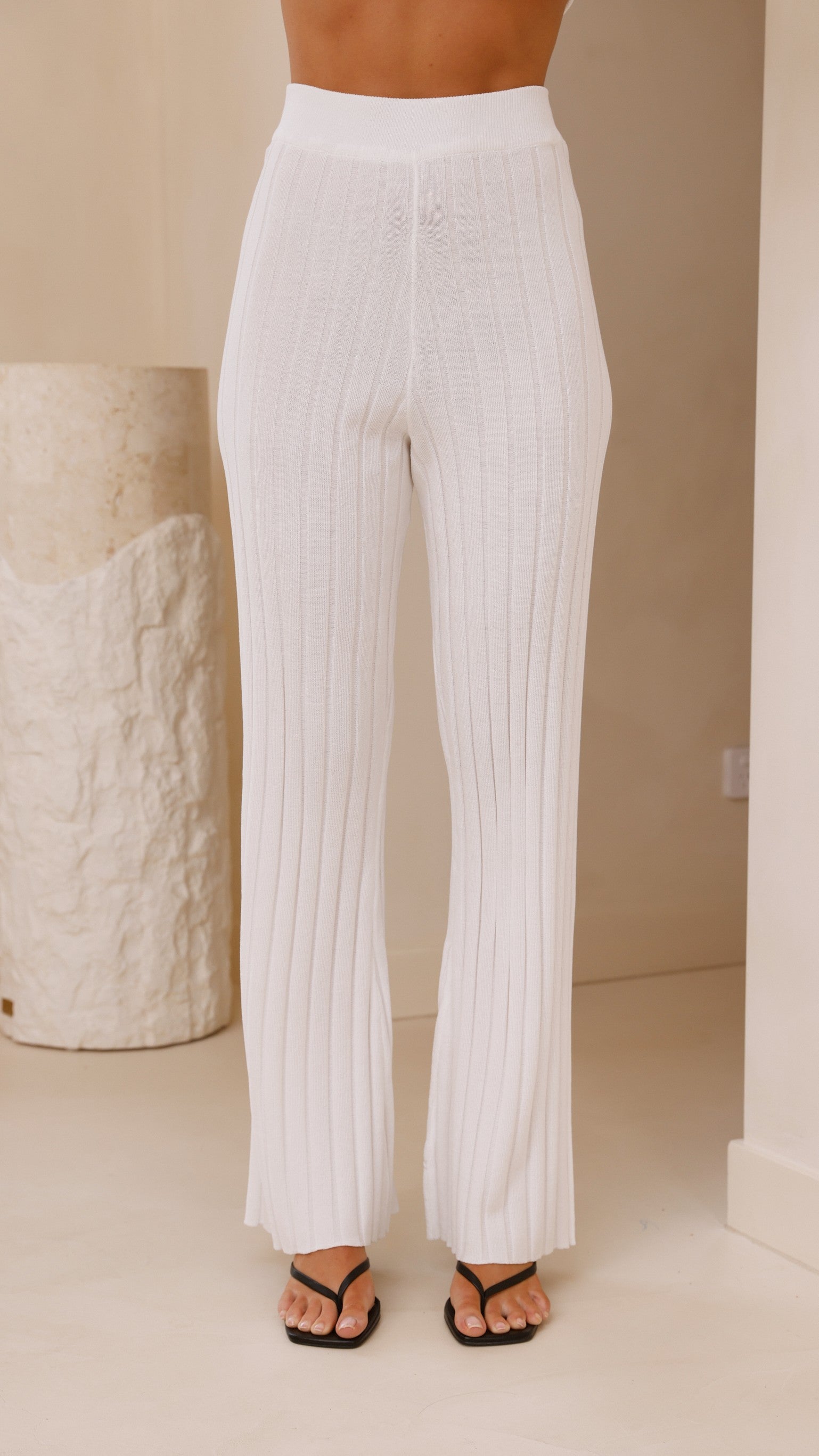 Megan Knit Pants - White
